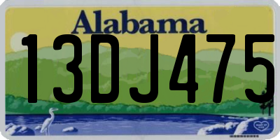 AL license plate 13DJ475
