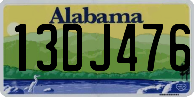 AL license plate 13DJ476