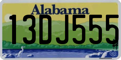 AL license plate 13DJ555