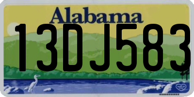 AL license plate 13DJ583