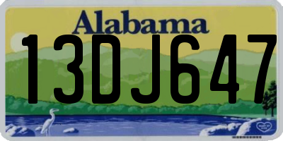 AL license plate 13DJ647