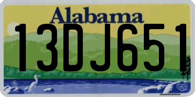 AL license plate 13DJ651