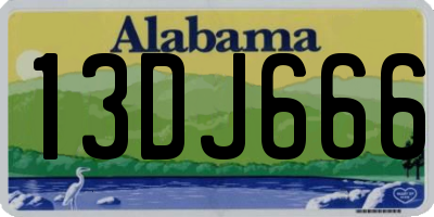 AL license plate 13DJ666
