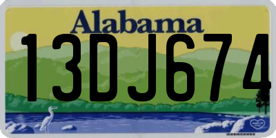 AL license plate 13DJ674