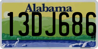AL license plate 13DJ686