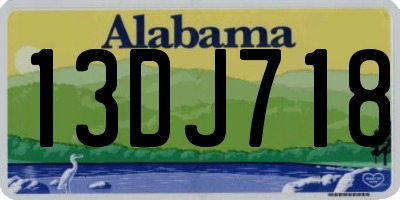 AL license plate 13DJ718