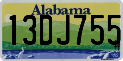 AL license plate 13DJ755