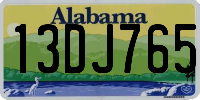 AL license plate 13DJ765
