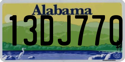 AL license plate 13DJ770