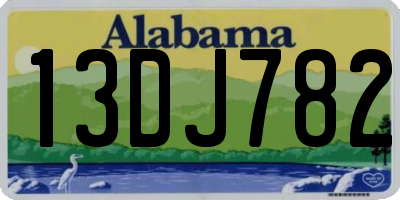 AL license plate 13DJ782