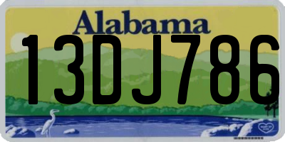 AL license plate 13DJ786