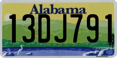 AL license plate 13DJ791
