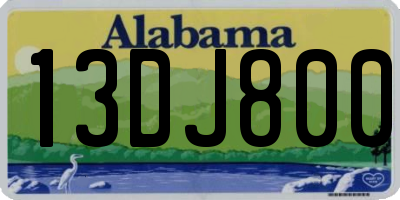 AL license plate 13DJ800