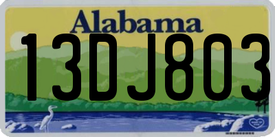 AL license plate 13DJ803
