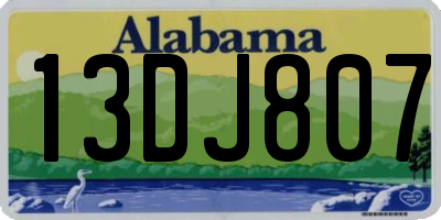 AL license plate 13DJ807