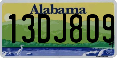 AL license plate 13DJ809
