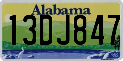 AL license plate 13DJ847