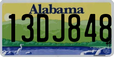 AL license plate 13DJ848