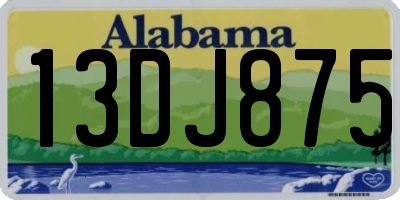 AL license plate 13DJ875