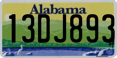 AL license plate 13DJ893