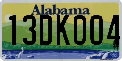 AL license plate 13DK004