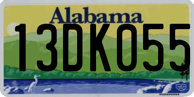 AL license plate 13DK055