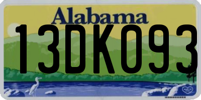 AL license plate 13DK093