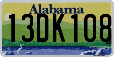 AL license plate 13DK108