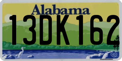 AL license plate 13DK162