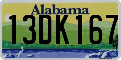 AL license plate 13DK167
