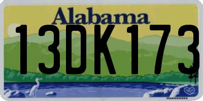 AL license plate 13DK173