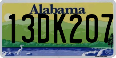 AL license plate 13DK207