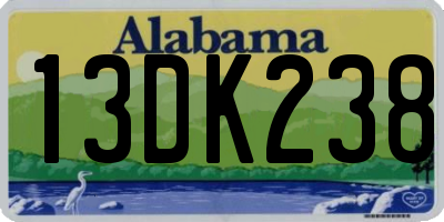 AL license plate 13DK238