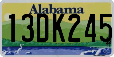 AL license plate 13DK245