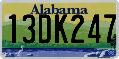 AL license plate 13DK247