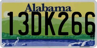 AL license plate 13DK266