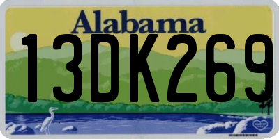 AL license plate 13DK269