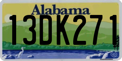 AL license plate 13DK271