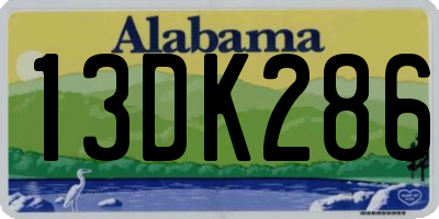 AL license plate 13DK286