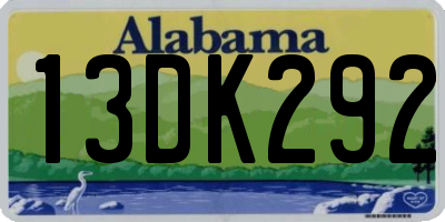 AL license plate 13DK292