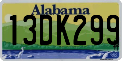 AL license plate 13DK299
