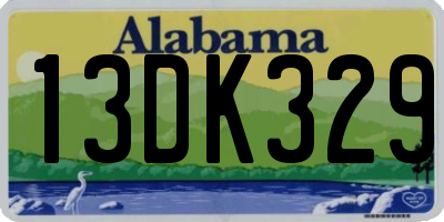 AL license plate 13DK329