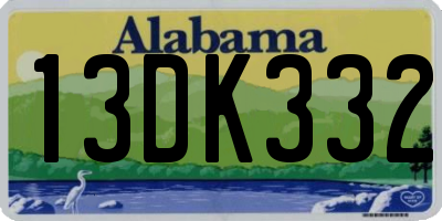 AL license plate 13DK332