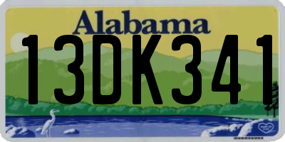 AL license plate 13DK341