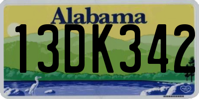 AL license plate 13DK342