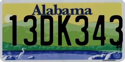 AL license plate 13DK343