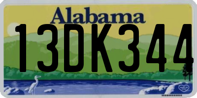 AL license plate 13DK344