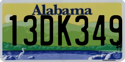 AL license plate 13DK349