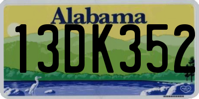 AL license plate 13DK352