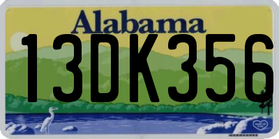 AL license plate 13DK356